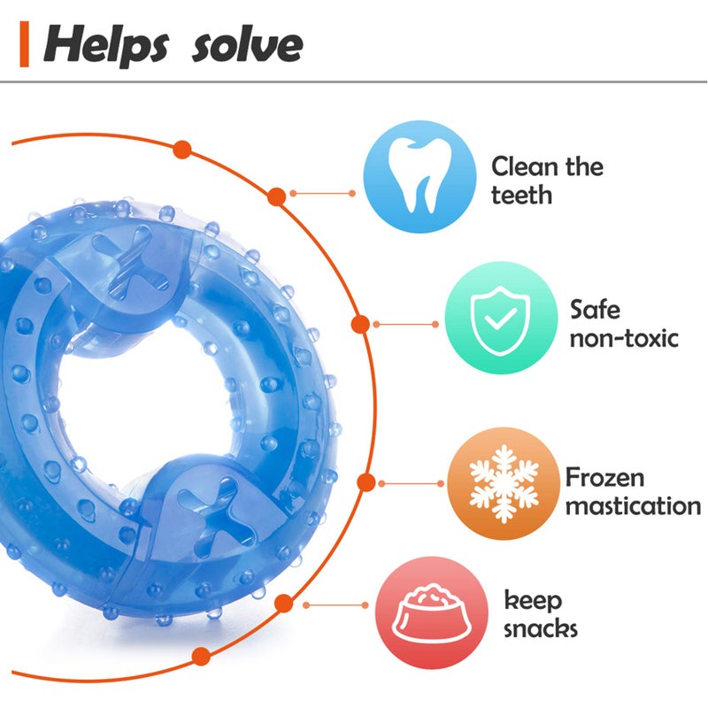 ZNOKA Pet Products Arctic Freeze Fetch Food Cooling Teether Chew Toy (2PCS) - Image 3